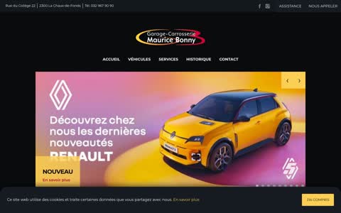Le site de Garage Maurice Bonny avant la refonte