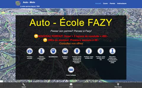 Le site de Auto-École Fazy avant la refonte