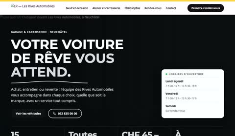 La refonte du site de Les Rives Automobiles proposée par OXYS