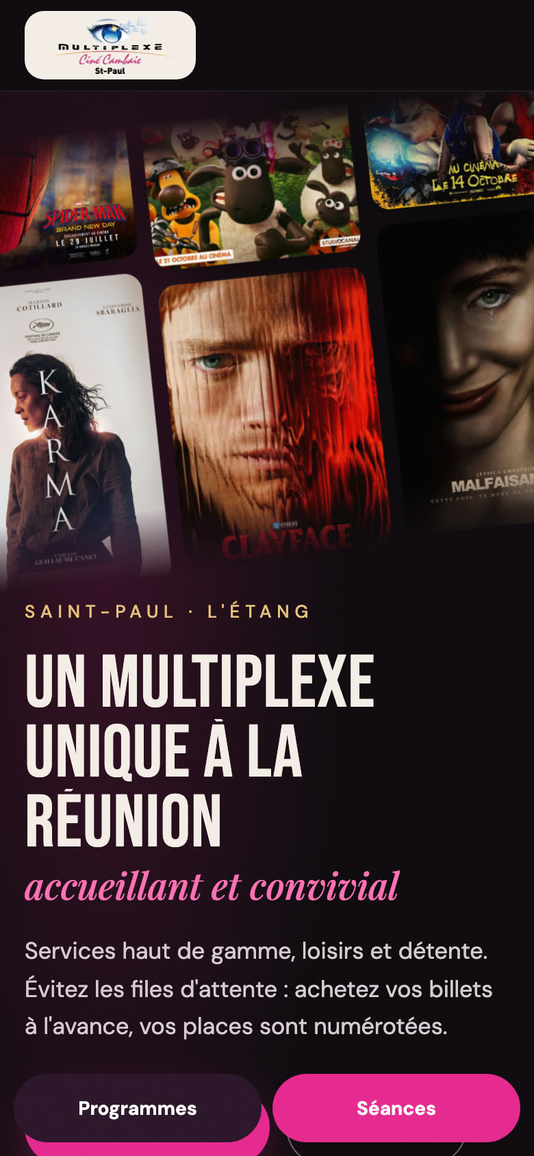 La même page sur téléphone