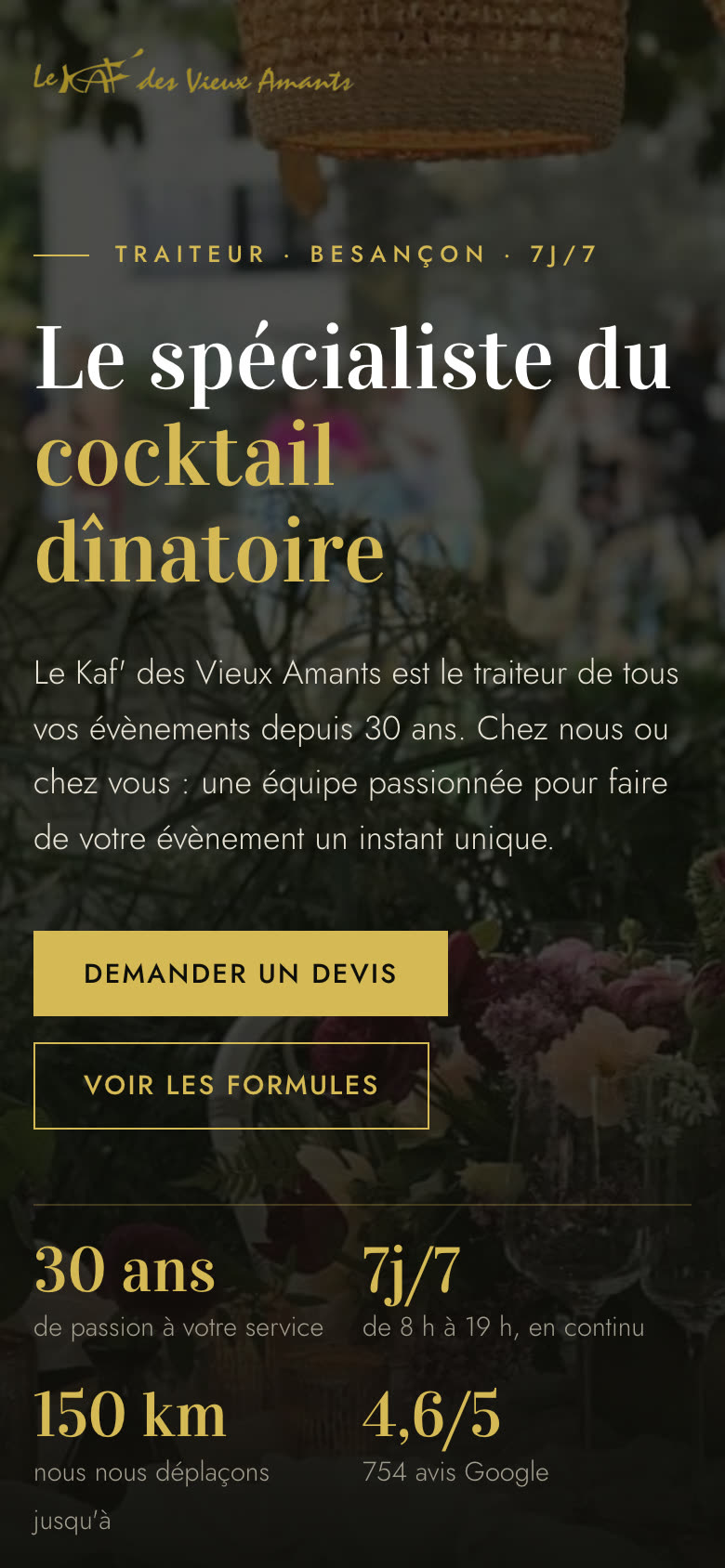 La même page sur téléphone