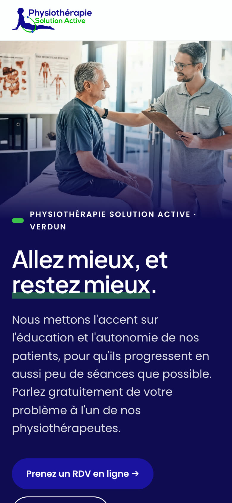 La même page sur téléphone
